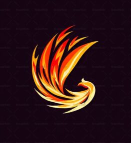 Abstrakte Feuerphönix